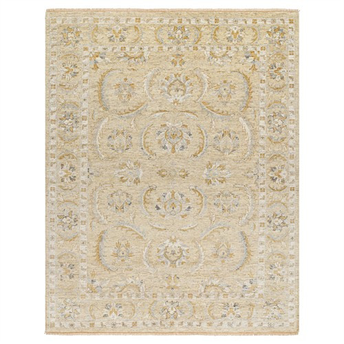 Blaise Updated Traditional Blue Wool Patterned Rug - 6'x9' | Kathy Kuo Home