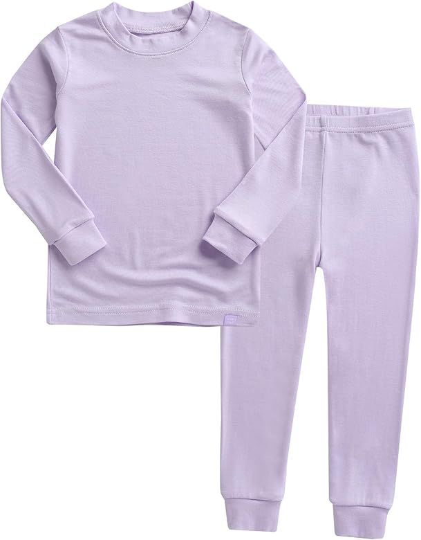 VAENAIT BABY 12M-12Y Toddler Kids Girls Boys Soft Comfy Modal Tencel Solid Raglan Sleepwear Pajamas  | Amazon (US)