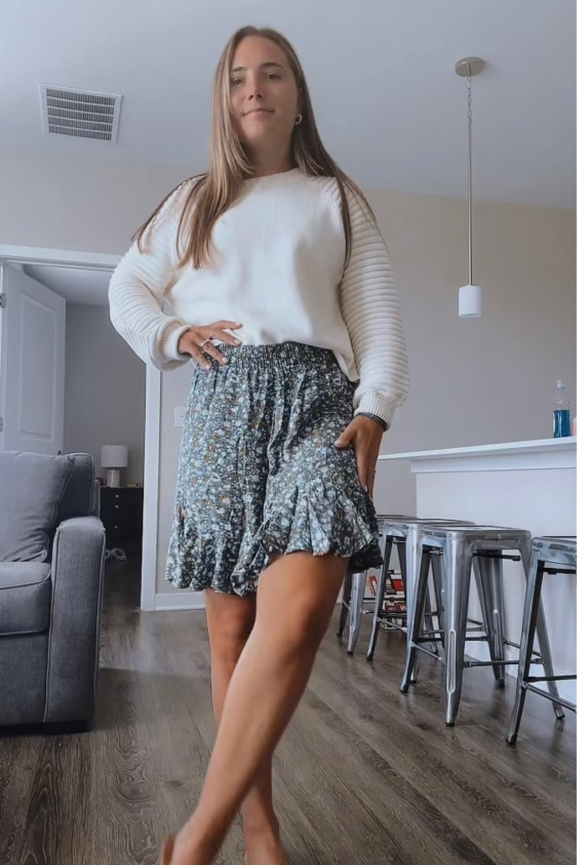 Small in the sweater (little cropped) Skirt is from loft but it’s not on their site. Linked similar. 

#LTKworkwear #LTKSeasonal #LTKBacktoSchool