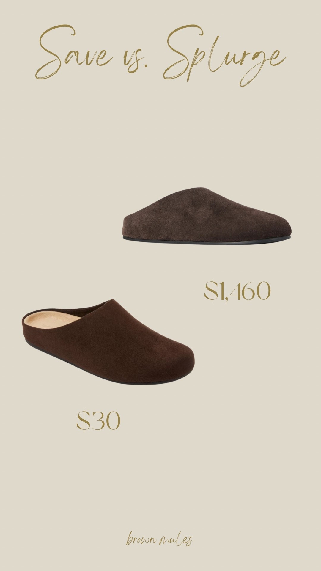 You can purchase these brown mules from The Row for $1,460 orrr these from Target for $30.

#LTKSeasonal #LTKOver40 #LTKootd