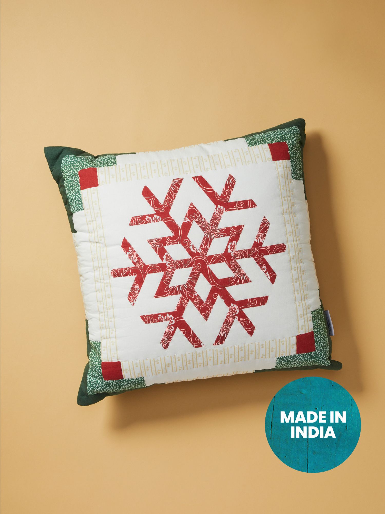 18x18 Quilted Snowflake Pillow | HomeGoods