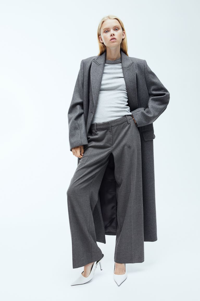 Tailored trousers - Dark grey - Ladies | H&M GB | H&M (UK, MY, IN, SG, PH, TW, HK)