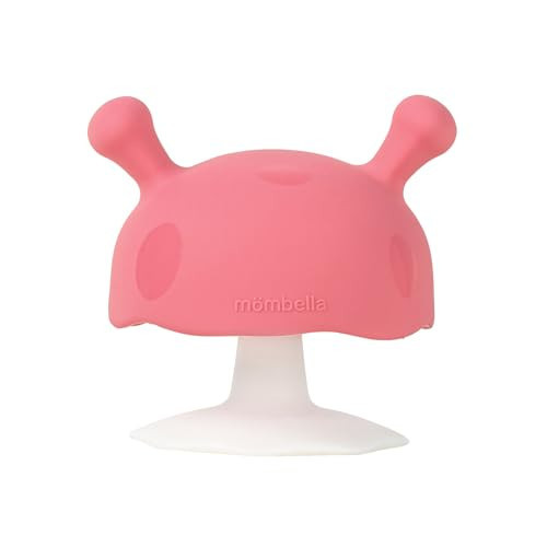 Baby Teething Toys for 3-12 Months+,Silicone Mombella Baby Teether,Soft & Easy to Grasp for Teething Relief,Safe & Comfortable Teether Toys for Sucking Needs,BPA Free (Pink Red) | Amazon (US)