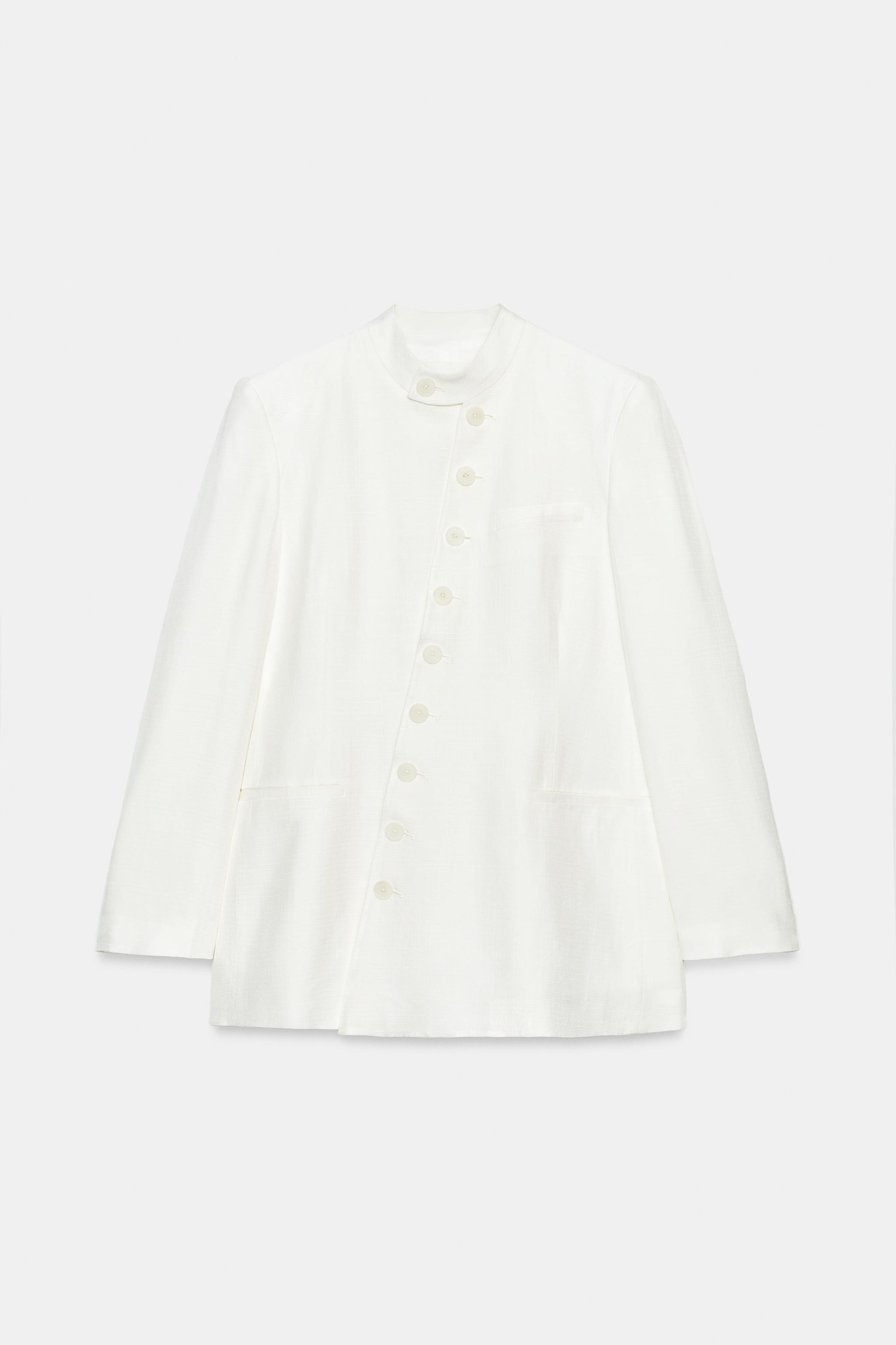 SHORT SLEEVE CROPPED BLAZER ZW COLLECTION | Zara US