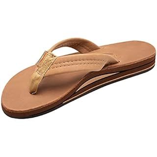 Rainbow Sandals Ladies Luxury Leather - Double Layer Arch Support with 1/2" Narrow Straps | Amazon (US)