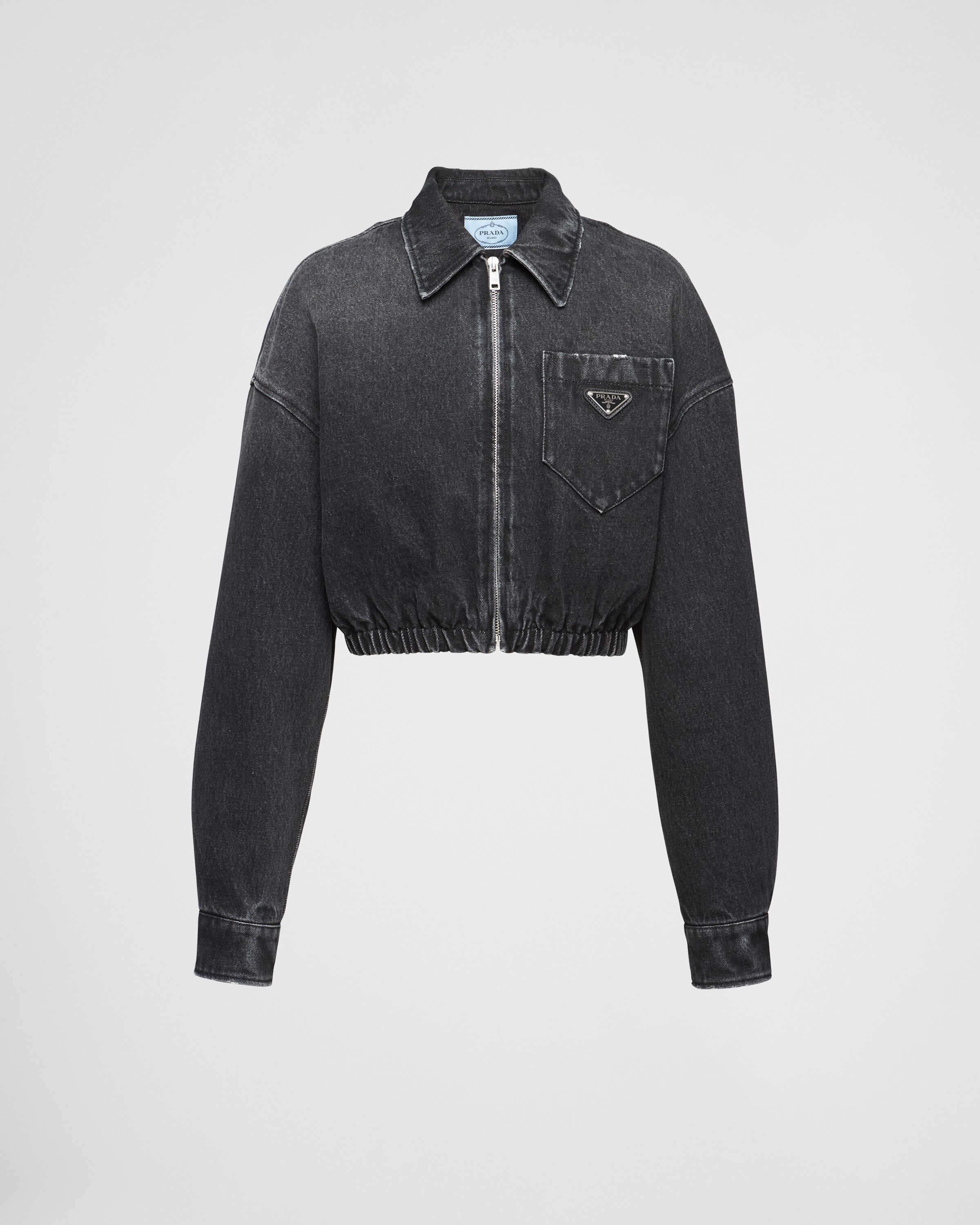 Denim blouson jacket | Prada Spa US