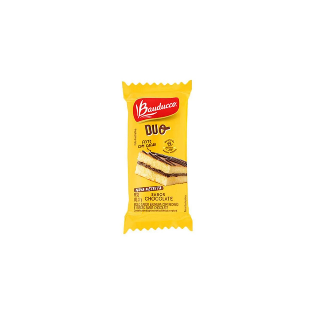 Bolinho Duo Bauduco Chocolate - 27g Caixa C/ 15un | Shopee (BR)