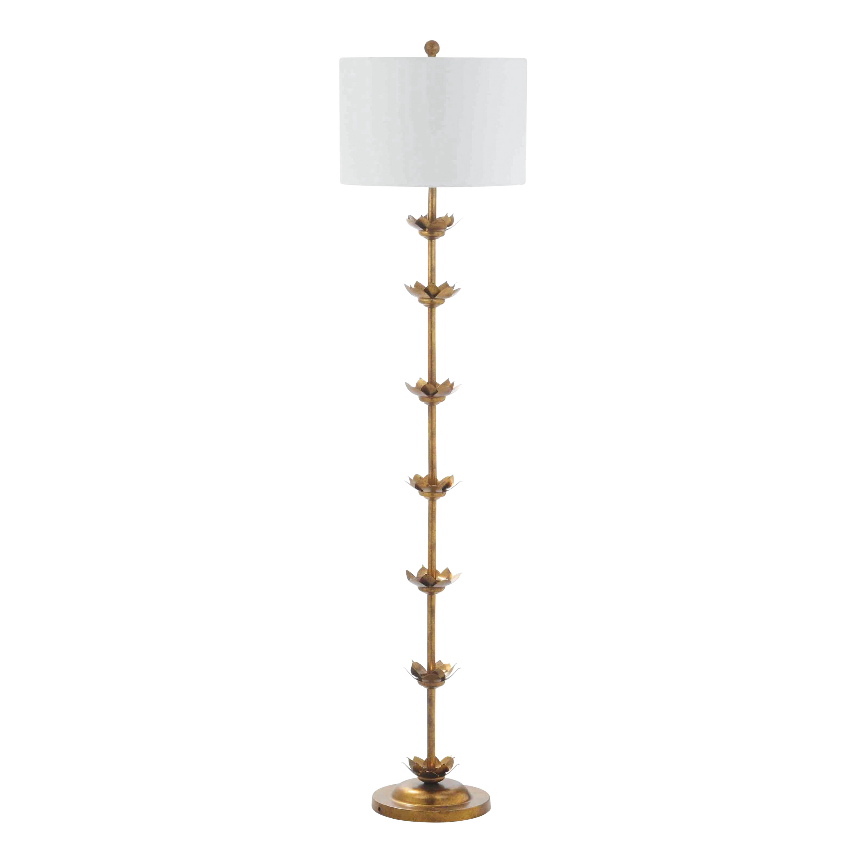 Landen Antique Gold Leaf Floor Lamp - World Market | World Market