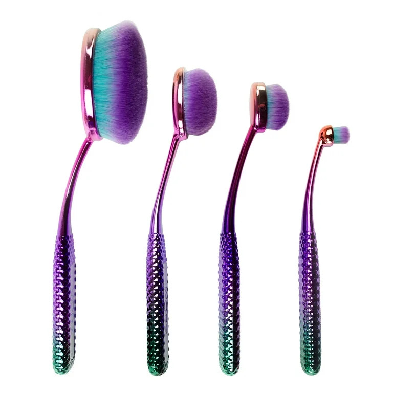 Moda Prismatic Face Perfecting Makeup Oval Brush Set | Walmart (US)