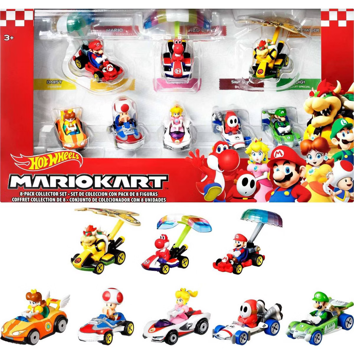 Hot Wheels Mario Kart Glider Vehicle - 8pk | Target