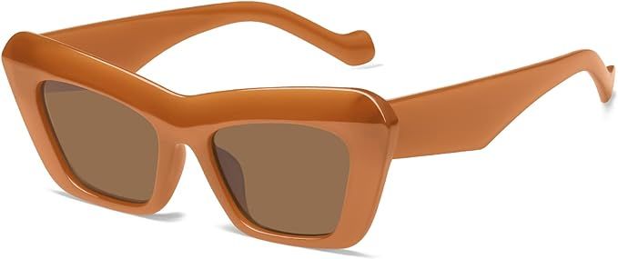 YDAOWKN Vintage Retro Square Cateye Sunglasses for Women Plastic Frame 90s Sunglasses Stylish Cla... | Amazon (US)