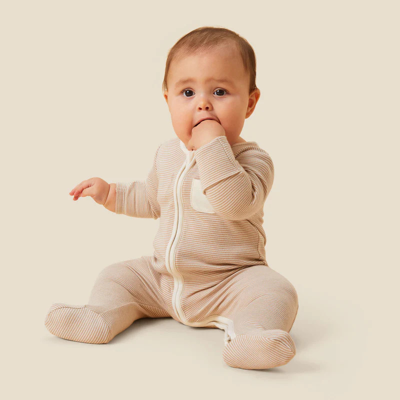 Waffle Clever Zip Sleepsuit | Baby Mori