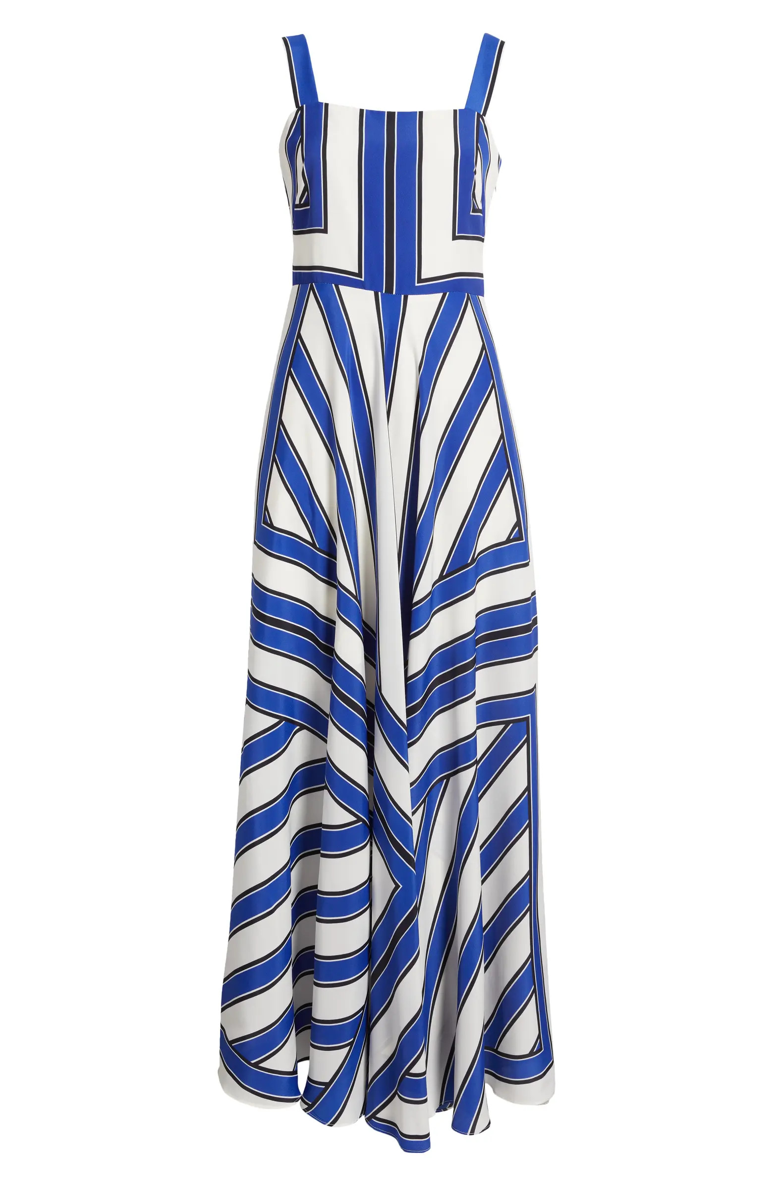 Eliza J Stripe Scarf Sleeveless Maxi Dress | Nordstrom | Nordstrom