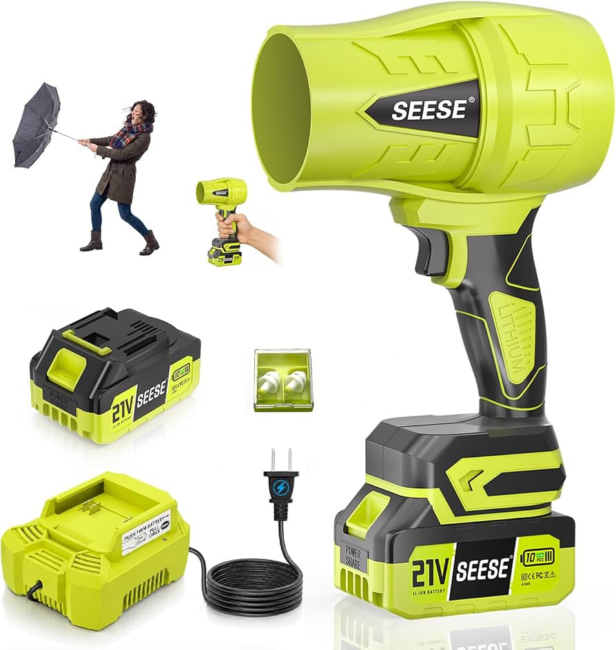 SEESE Turbo Cordless Leaf Blower, 600 CFM Turbo Jet, Lightweight Handheld Blower for Yard Leaves,... | Amazon (US)