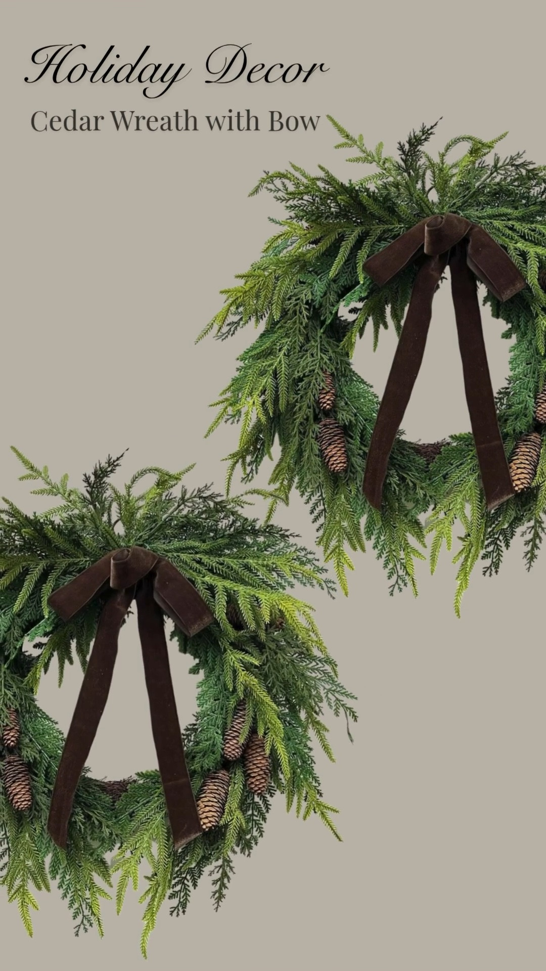 This gorgeous cedar wreath is perfect for the holiday season - and you won't believe the price! hanging metal bell, pinecones, wreath, ornament, velvet ribbon, bow, jingle bell, stems, pine, cedar, Christmas tree, holidays, Christmastime, Walmart, Holidaytime

#LTKHome #LTKHoliday #LTKSeasonal