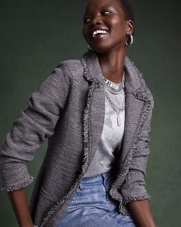 Metallic Tweed Sweater Blazer | Chico's