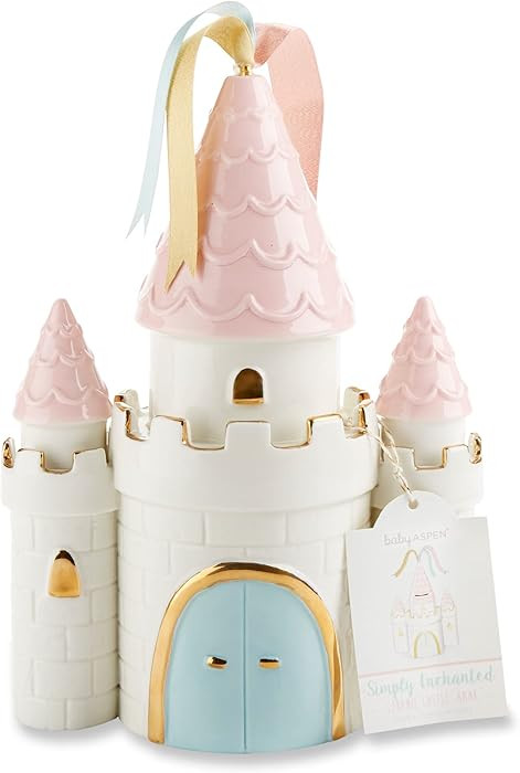 Baby Aspen Princess Castle Piggy Bank for Girls - Ceramic Kids Piggy Bank for Girls, Baby Gift, N... | Amazon (US)