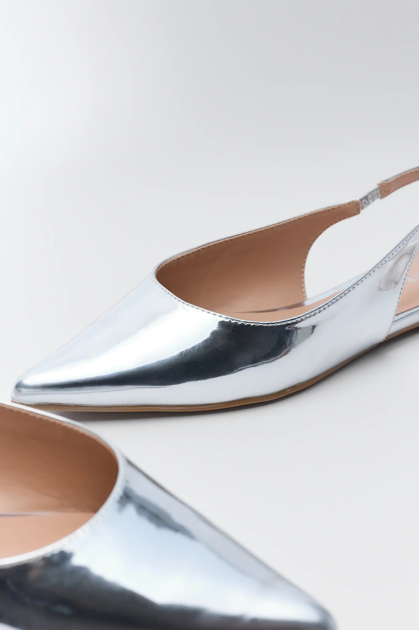 Sylvia Silver Metallic Flats | Avara
