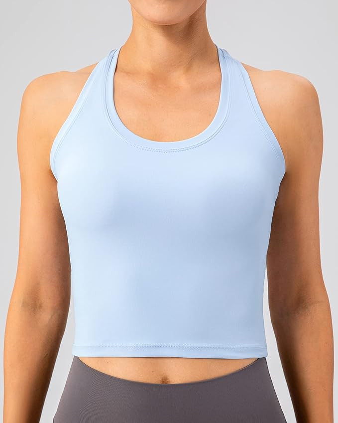 Ukaste Women's Studio Essential Racerback Tank Top Yoga Performance Workout Tops | Amazon (US)