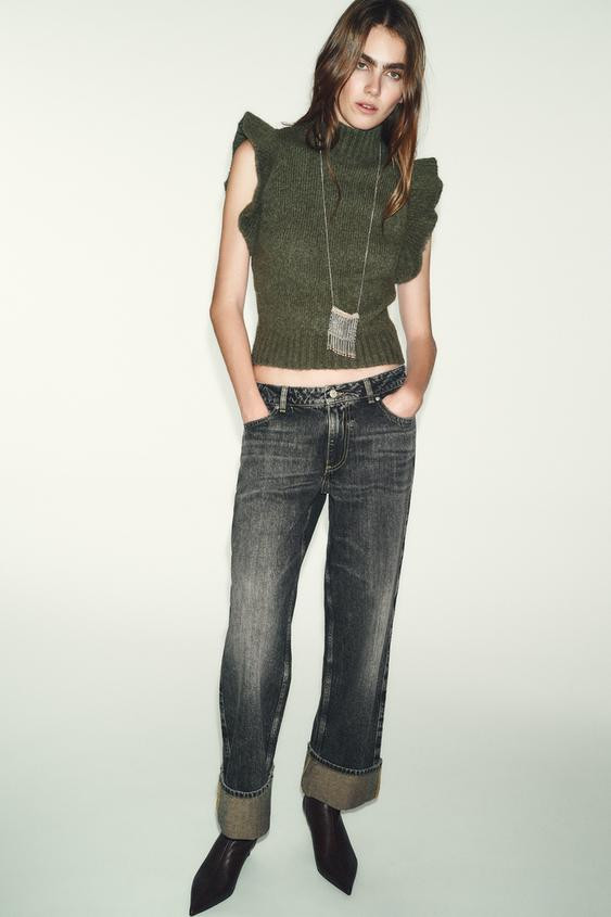 WOOL WAISTCOAT WITH RUFFLES | Zara UK