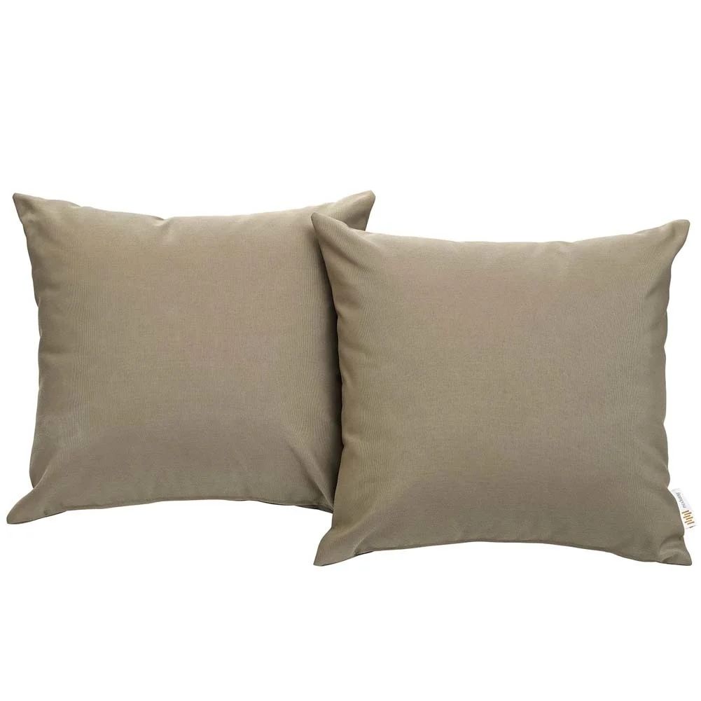 Mocha Convene Two Piece Outdoor Patio Pillow Set | Walmart (US)