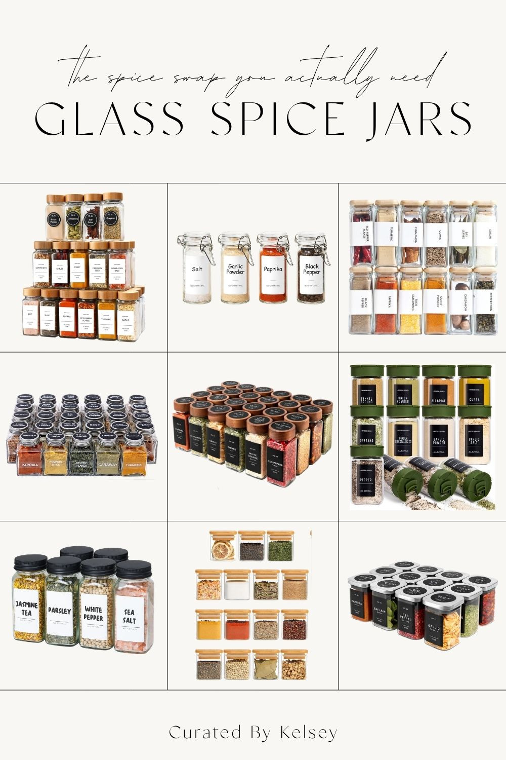 Honestly one of the best low-tox swaps I made for our kitchen — glass spice jars. I have the black lid ones but hindsight I'd go for the wooden style lids! Either way they look so much better than plastic and I never have to worry about what's touching our spices. All my favorite sets are linked here! 

 #LTKdayinmylife #LTKmomlife #LTKHome