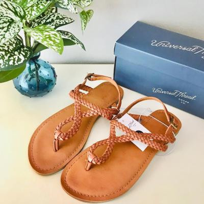 Women's Anabel Braided Thong Ankle Strap Sandals - Universal Thread™ | Target