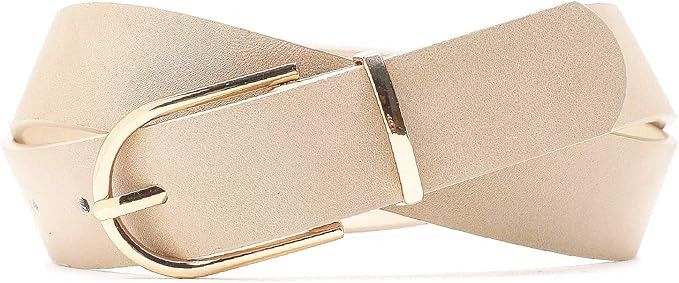 Earnda Women's Faux Leather Chic Belt for Ladies Jeans | Amazon (US)