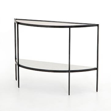 Smoked Glass Demilune Console | West Elm (US)