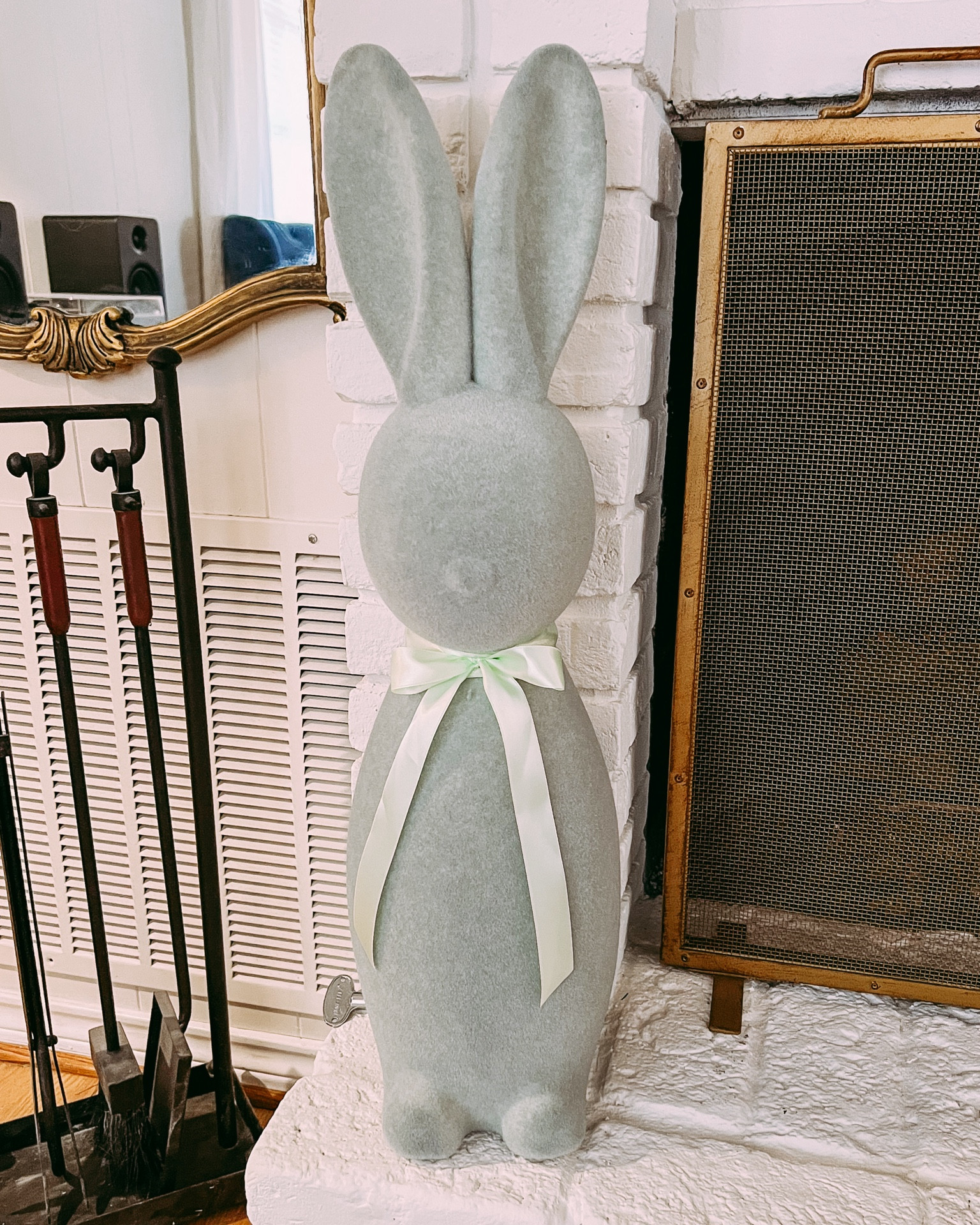 Easter Flocked Bunny Decor, Mint … curated on LTK