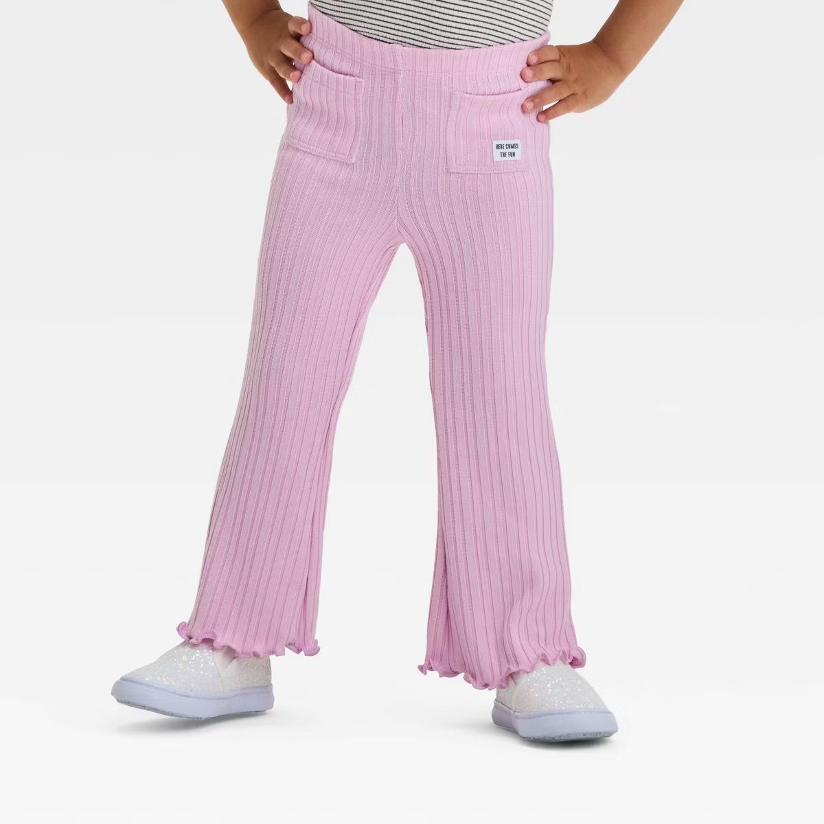 Grayson Mini Toddler Girls' Pull-On Knit Pocket Jogger Pants - Pink | Target