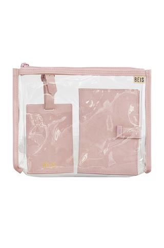 BEIS The Passport & Luggage Tag Set in Atlas Pink from Revolve.com | Revolve Clothing (Global)