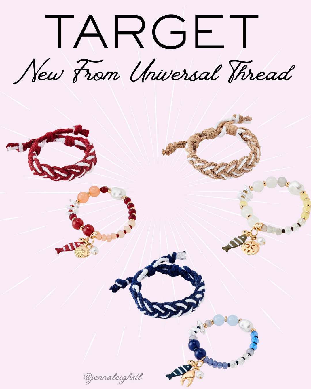 Obsessed with these Rope and Beaded Stretch Bracelet Sets from Target. They are so easy to stack and instantly elevate any outfit. Which color is your favorite? 

 #LTKSeasonal #LTKMidsize