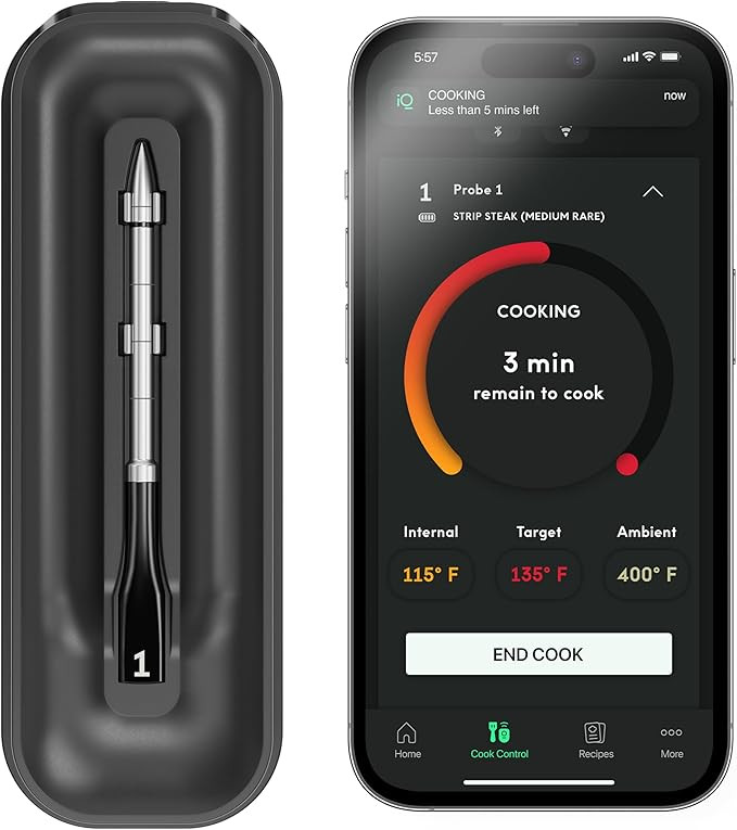 Chef iQ Smart Wireless Meat Thermometer with Ultra-Thin Probe, Unlimited Range Bluetooth Meat The... | Amazon (US)