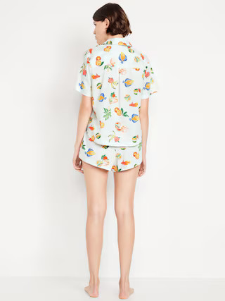 Poplin Pajama Short Set | Old Navy (US)