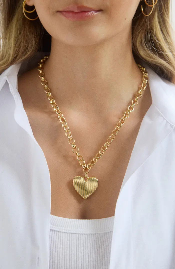 BaubleBar Heart of Gold Pendant Necklace | Nordstrom | Nordstrom