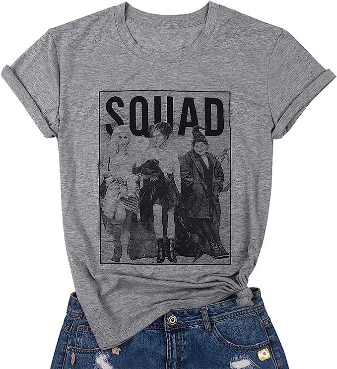 BANGELY Sanderson Sisters Squad Cute T Shirt Halloween Graphic Tees for Women Hocus Pocus Funny S... | Amazon (US)