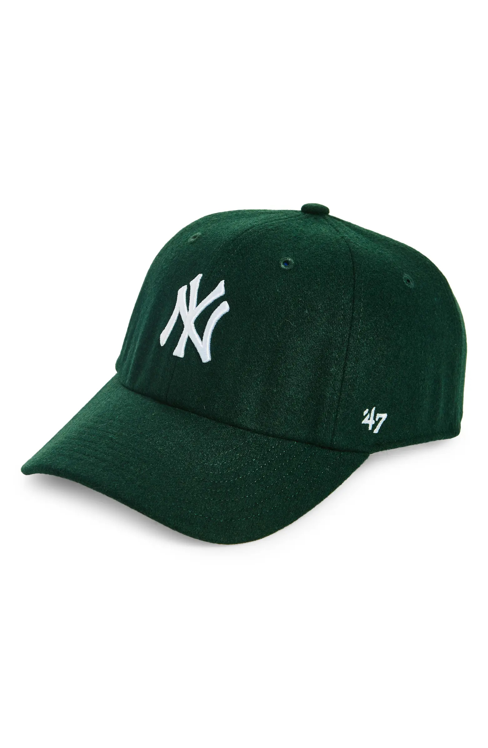 Sporty & Rich Yankees Serif Wool Blend Baseball Cap | Nordstrom | Nordstrom