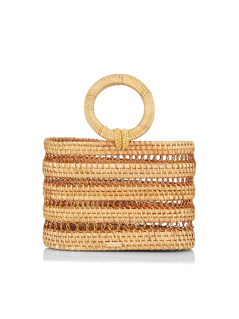 Mini Coco Woven Rattan Tote | Saks Fifth Avenue