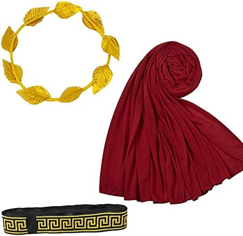 Yewong Roman Greek Toga Costume Accessory Set - Include Wreath Headband Shawl Belt Grecian Party ... | Amazon (US)