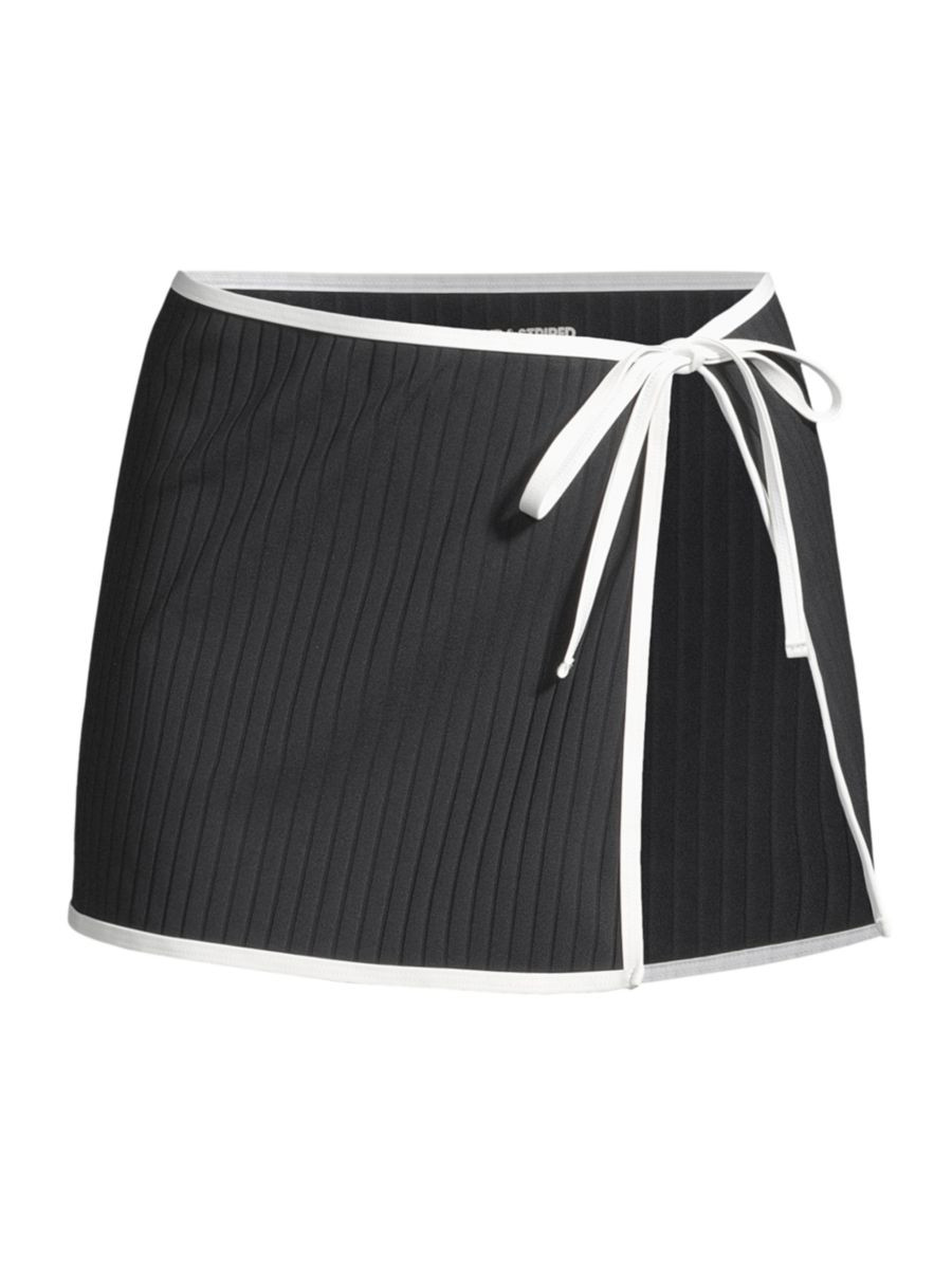 Solid & StripedRibbed Swim Cover-Up Wrap Skirt | Saks Fifth Avenue