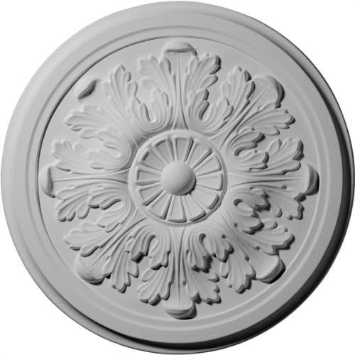 Ekena Millwork CM12LE Legacy Acanthus Ceiling Medallion, 12 3/4"OD x 7/8"P (Fits Canopies up to 3 1/ | Amazon (US)