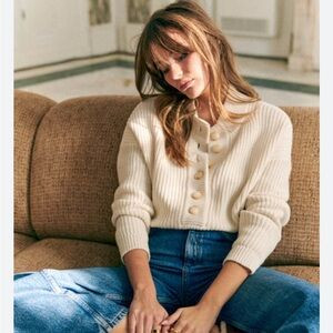 Sezane Lucas Jumper in Ecru size small | Poshmark