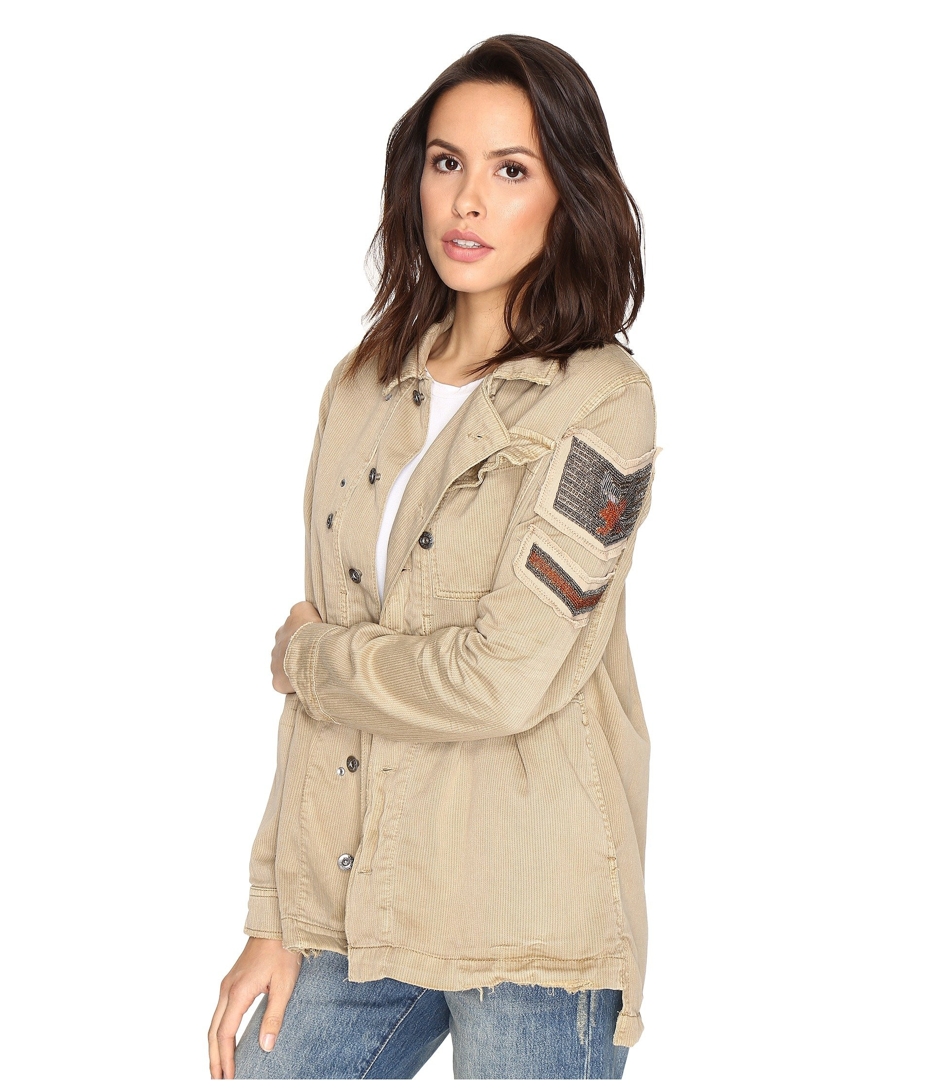 Free People Embellished Military Shirt Jacket | 6pm