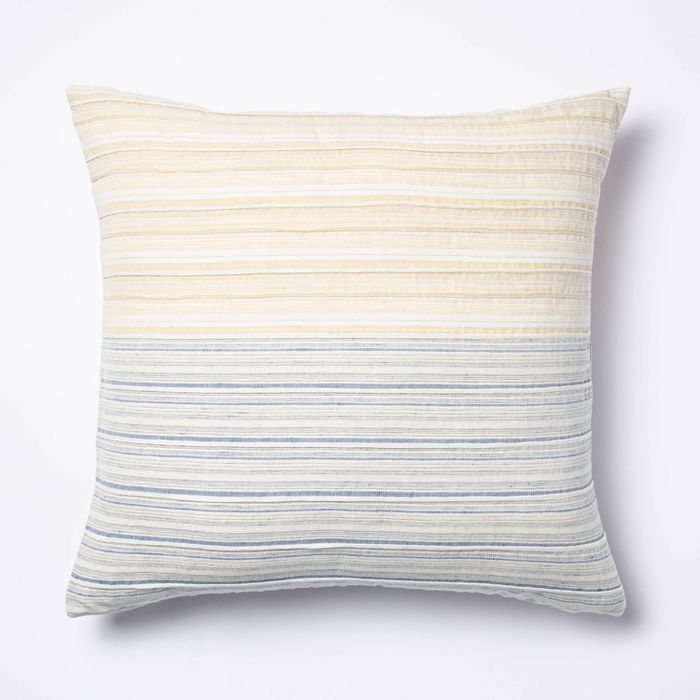 Pleated Square Throw Pillow Yellow/Blue - Threshold™ designed with Studio McGee | Target