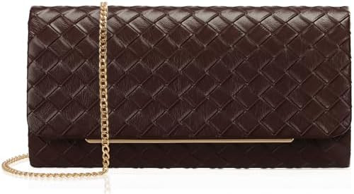 Women's Woven Clutch Handbag with Detachable Strap | Evening Purse for Parties and Weddings | Amazon (US)