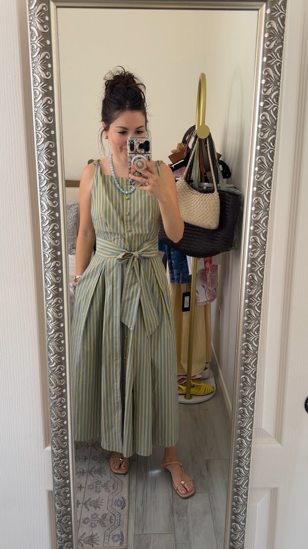 This dress is one of those effortless pieces that does all the work for you. The vertical stripes + tie waist give that flattering, lengthened look (especially if you’re petite), and it’s lightweight enough to wear all day without thinking twice.

Paired it with simple neutral sandals to keep it easy, but still feel put together. This is the kind of outfit I reach for when I want to look like I tried… without actually trying.

petite friendly dress, 5’2 style, vertical stripe dress, flattering summer outfits, easy mom outfits, casual elevated style, everyday dress outfit dress xs 



#LTKootd #LTKPetite