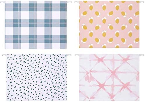 Decorative Hanging File Folders - 12 Letter Size Reinforced Colored Hang Folders, 1/5-Cut Adjusta... | Amazon (US)