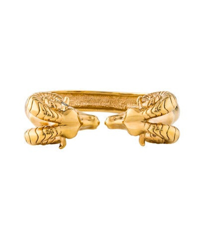 Tory Burch Ram Head Cuff Gold Tory Burch Ram Head Cuff | The RealReal