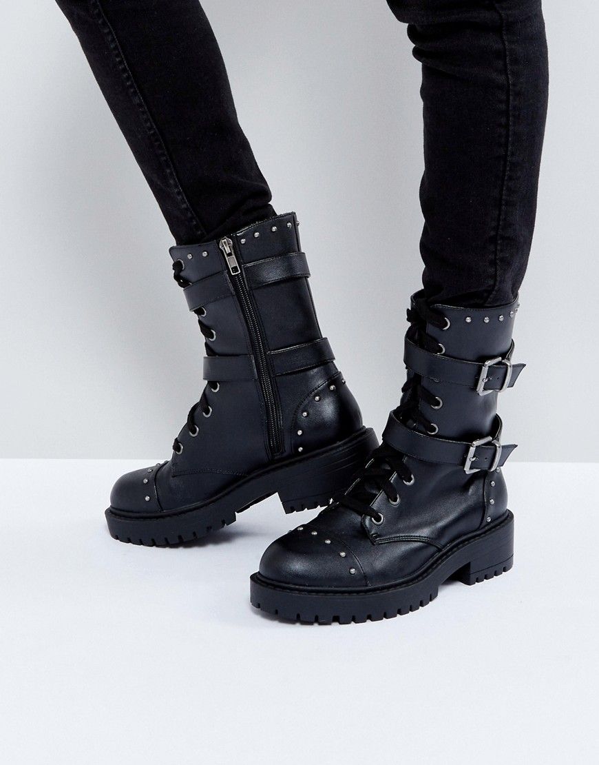 ASOS ACIDIC Military Ankle Boots - Black | Asos ROW